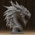 Tượng bán thân đầu rồng gầm thét #261 (Resin Bust) - Thumbnail 7