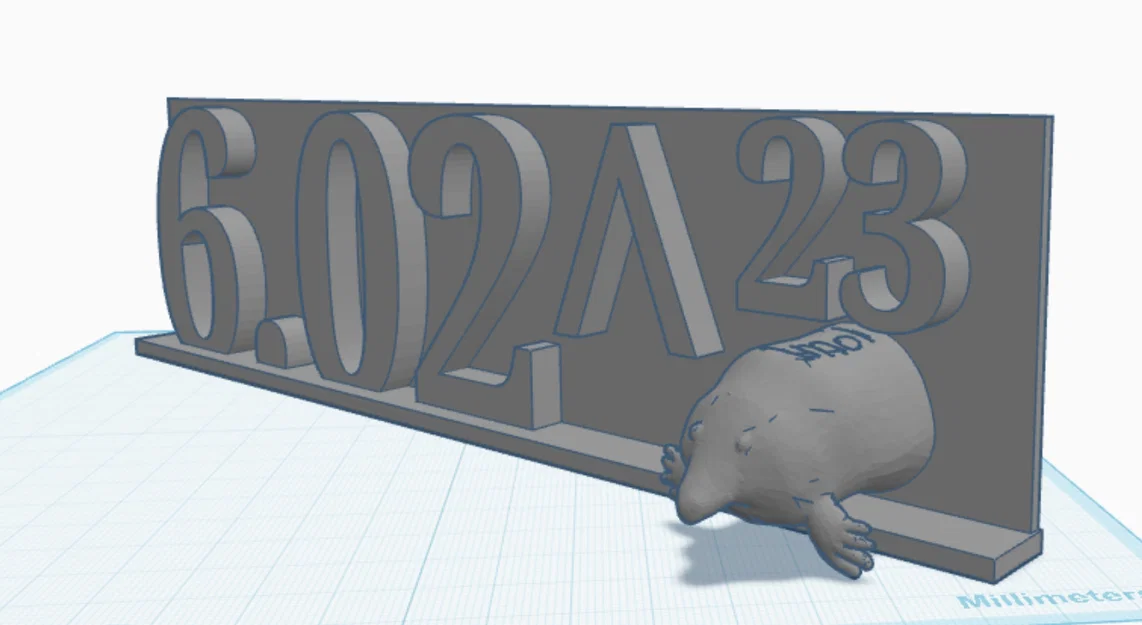 Bảng hiệu trang trí kỷ niệm ngày Mol (Mole Day Plaque) 3D - Image 2