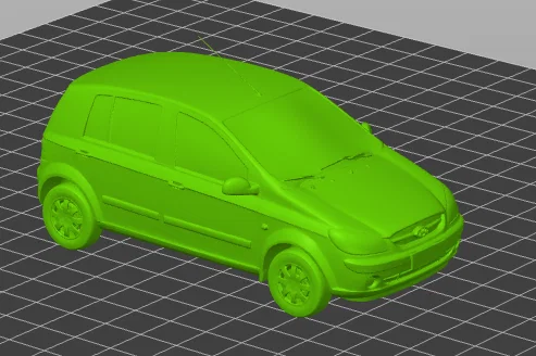 Mô hình 3D xe Hyundai Getz (2006) để bàn tinh tế - Image 2