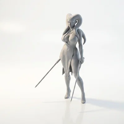 Mô hình Aayla Secura phe bóng tối - File in 3D Star Wars