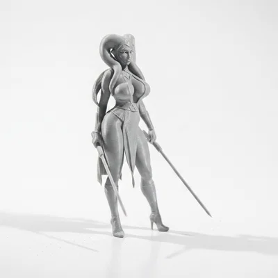 Mô hình Aayla Secura phe bóng tối - File in 3D Star Wars