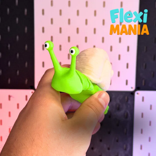 Ốc sên khớp nối Flexi Snail – In-liền (Print-in-Place) – Không cần support - Image 1