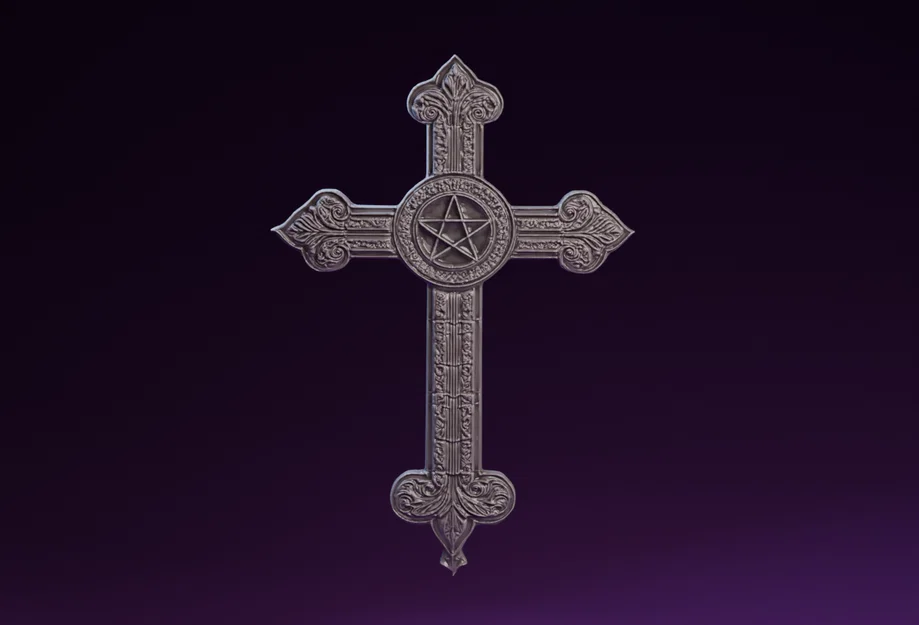 Mô hình thánh giá Gothic (Gothic Cross) 3D tinh xảo để in ấn - Image 1
