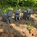Bộ 3 mô hình mèo Pixel, phong cách Low Poly - Thumbnail 3