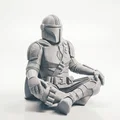 Mô hình Mandalorian ngồi thiền - Tệp in 3D Star Wars - Thumbnail 1