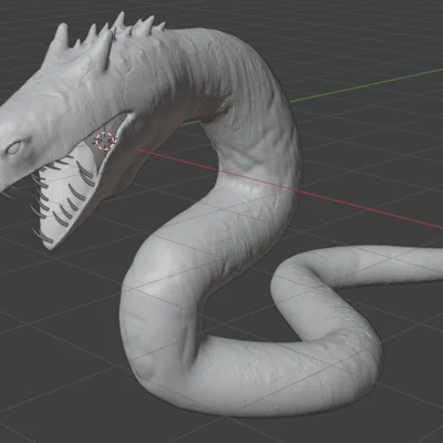 Mô hình 3D Basilisk Harry Potter ấn tượng để trưng bày