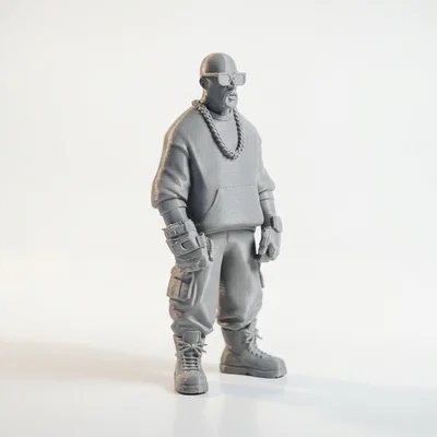 Mô hình nhân vật Cool Street Guy phong cách đường phố in 3D
