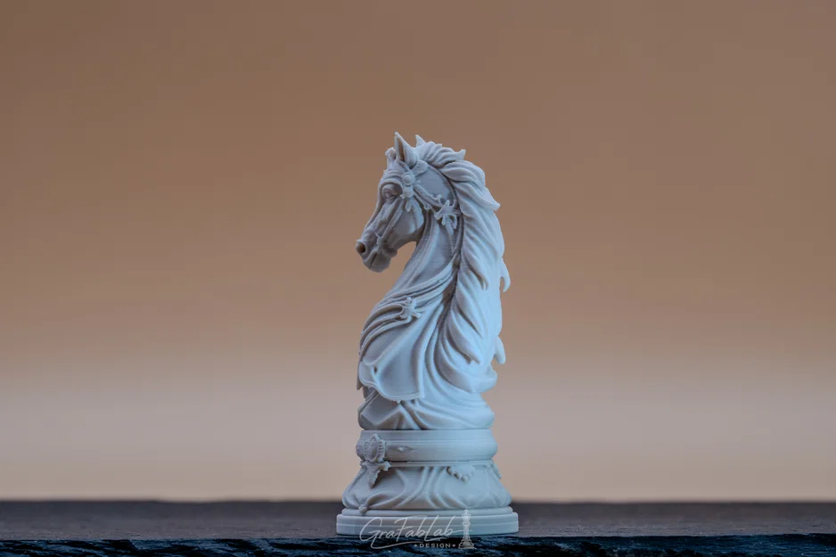 Quân Cờ "Hiệp Sĩ" Đế Chế Vàng - Quân cờ 3D - Image 4