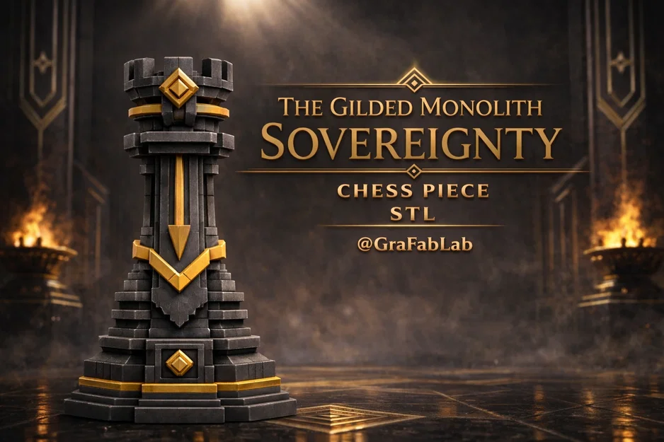 The Guilded Monolith Sovereignty "Rook" - Quân xe trong bộ cờ vua - Image 1