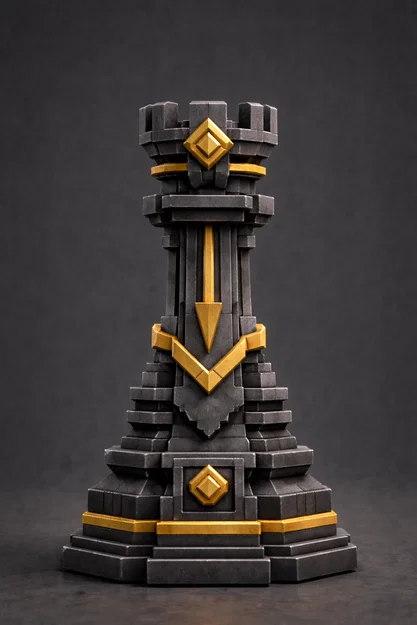 The Guilded Monolith Sovereignty "Rook" - Quân xe trong bộ cờ vua - Image 6