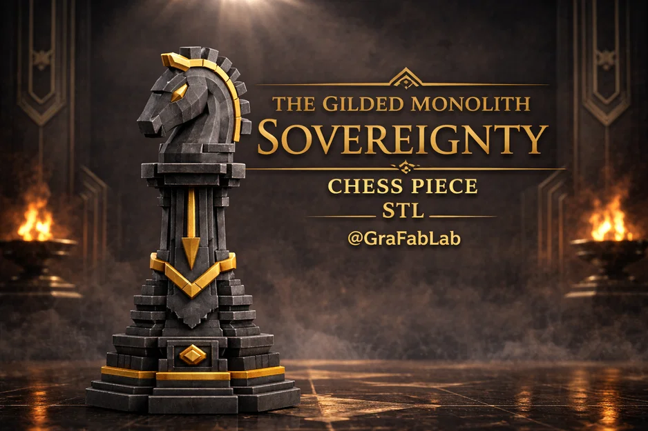 Quân Mã (Knight) - The Guilded Monolith Sovereighnty - Quân cờ 3D - Image 1