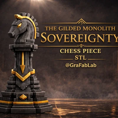 Quân Mã (Knight) - The Guilded Monolith Sovereighnty - Quân cờ 3D