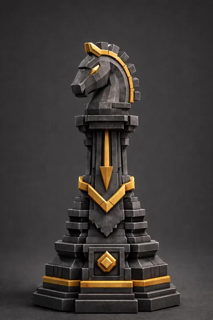 Quân Mã (Knight) - The Guilded Monolith Sovereighnty - Quân cờ 3D - Image 6