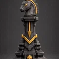 Quân Mã (Knight) - The Guilded Monolith Sovereighnty - Quân cờ 3D - Thumbnail 6