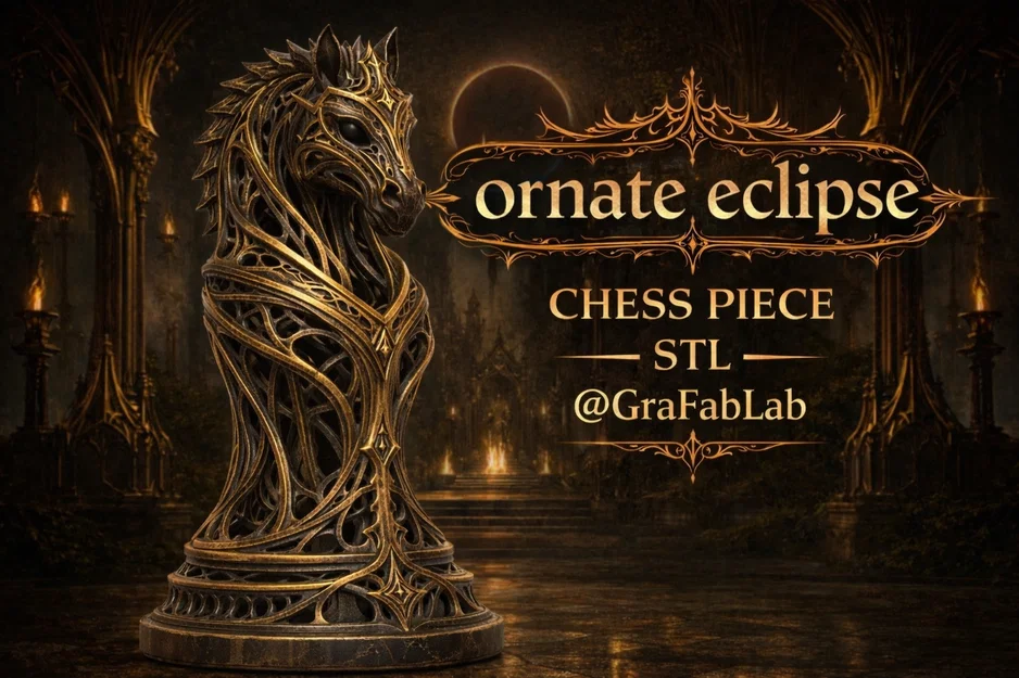 Ornate Eclipse "Knight" - Quân cờ Mã tinh xảo - Image 1