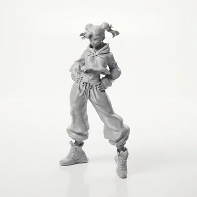 Mô hình 3D Chun Li tư thế chiến đấu - Street Fighter