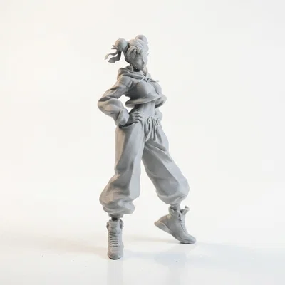 Mô hình 3D Chun Li tư thế chiến đấu - Street Fighter