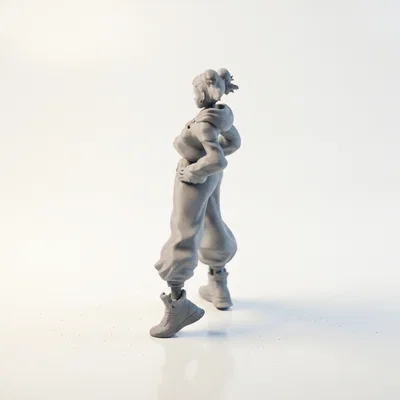 Mô hình 3D Chun Li tư thế chiến đấu - Street Fighter