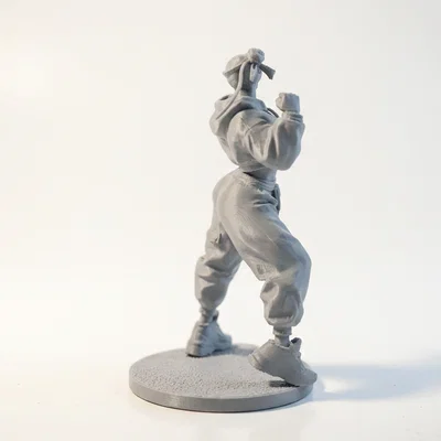Mô hình 3D Street Fighter Chun Li ở tư thế chiến đấu