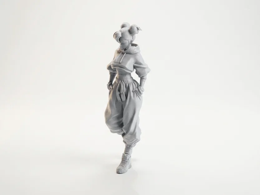 Mô hình Chun Li phong cách đường phố - File 3D in ấn - Image 1