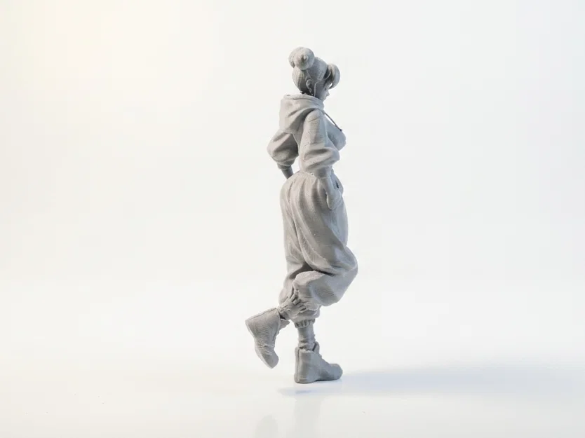 Mô hình Chun Li phong cách đường phố - File 3D in ấn - Image 3