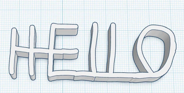 Mô hình trang trí chữ HELLO in 3D hiện đại - Image 1