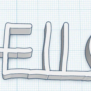Mô hình trang trí chữ HELLO in 3D hiện đại