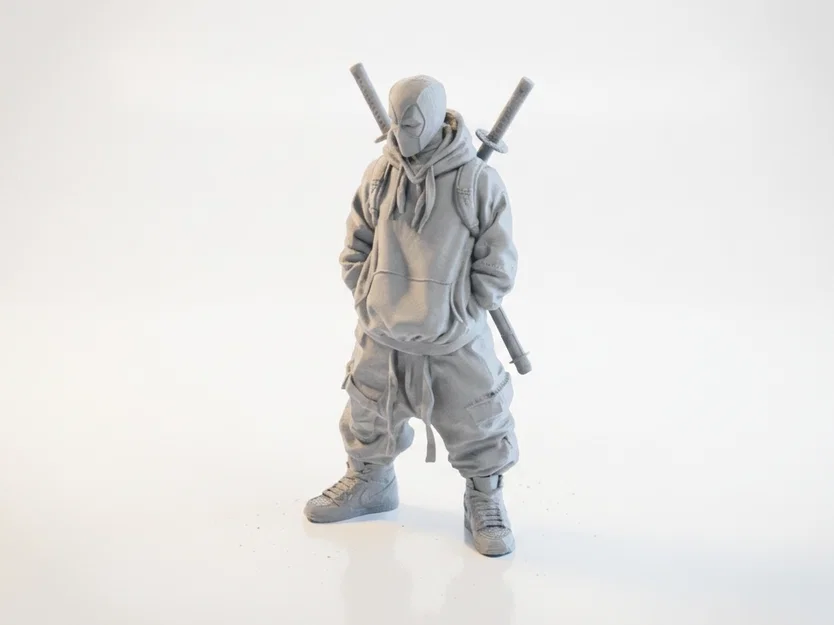 Mô hình Deadpool phong cách đường phố - File in 3D - Image 1