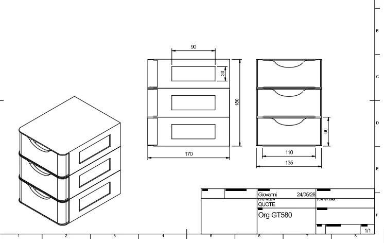 Kệ tủ mini đa năng GT580 - Mô hình in 3D giúp sắp xếp đồ đạc gọn gàng - Image 5