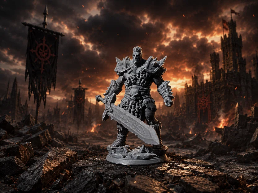 Soulreaver Vanguard – Mô hình Barbarian 40mm STL - Image 2