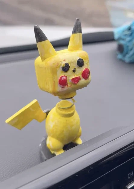 Mô hình Pikachu Funko Pop gắn lò xo trang trí ô tô siêu đáng yêu - Image 1