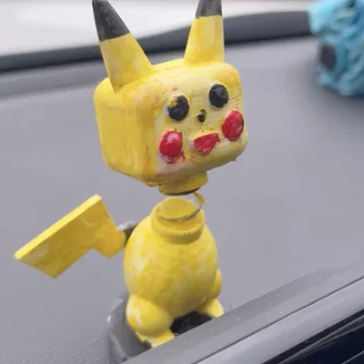 Mô hình Pikachu Funko Pop gắn lò xo trang trí ô tô siêu đáng yêu