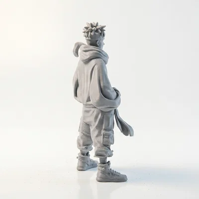 Mô hình Naruto phong cách đường phố - File 3D in ấn chi tiết