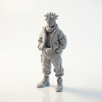 Mô hình 3D Street Naruto phong cách Anime in 3D