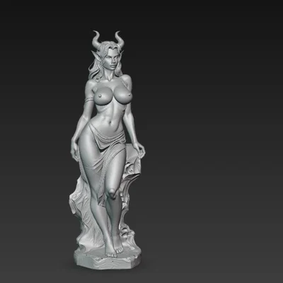 Mô hình tượng nữ quỷ tinh xảo (Nude Demon Statue) cho người chơi 3D