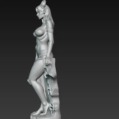 Mô hình tượng nữ quỷ tinh xảo (Nude Demon Statue) cho người chơi 3D