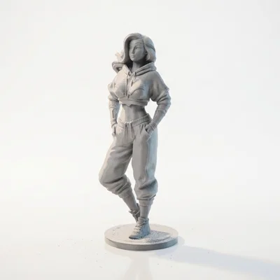 Mô hình Wonderwoman phong cách đường phố - File 3D in ấn
