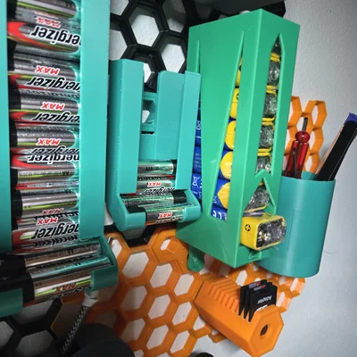 Khay Đựng Pin 9V Treo Tường Cho Hệ Thống Honeycomb Storage Wall