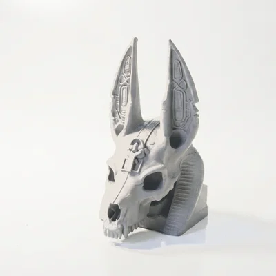 Mô hình Đầu lâu thần Anubis - Điêu khắc thần thoại Ai Cập 3D