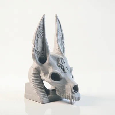 Mô hình Đầu lâu thần Anubis - Điêu khắc thần thoại Ai Cập 3D