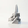 Mô hình Đầu lâu thần Anubis - Điêu khắc thần thoại Ai Cập 3D - Thumbnail 4