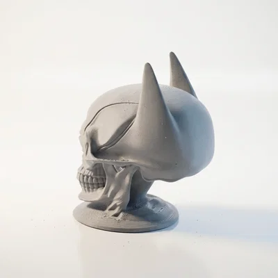 Mô hình điêu khắc đầu lâu Batman phong cách Gothic (File in 3D)