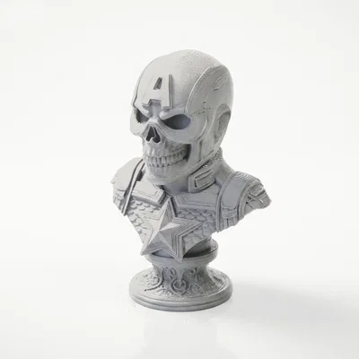 Mô hình in 3D tượng bán thân đầu lâu Captain America