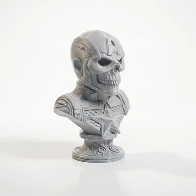 Mô hình in 3D tượng bán thân đầu lâu Captain America