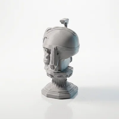 Tượng đầu lâu Boba Fett Star Wars - Mẫu in 3D nghệ thuật