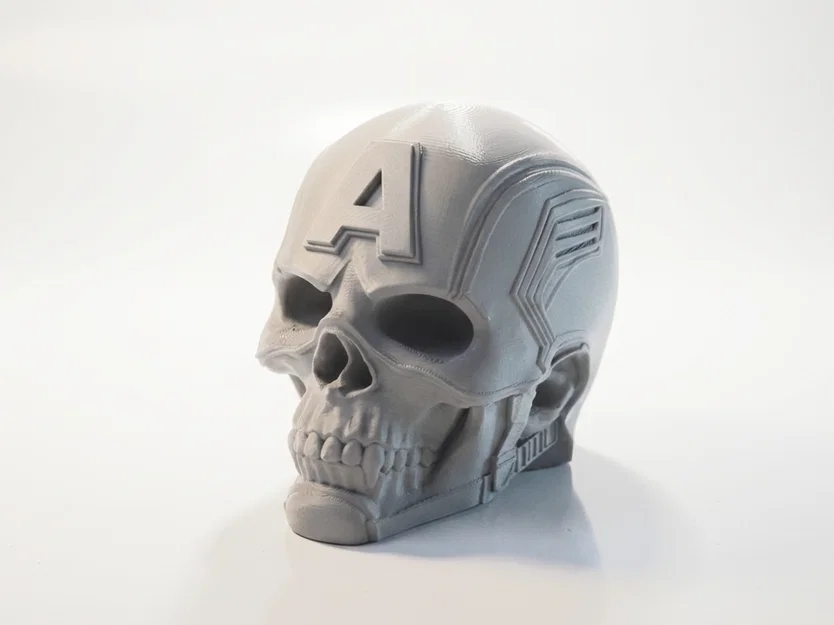 Mô hình đầu lâu Captain America in 3D độc đáo - Image 1