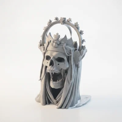 Tượng Đầu Lâu Đội Vương Miện Gothic - Mẫu In 3D Chi Tiết