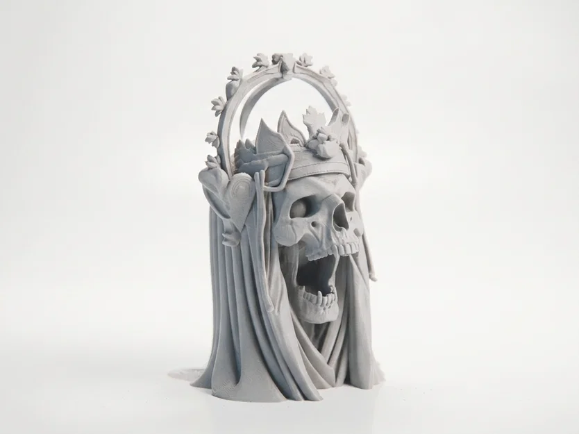 Tượng Đầu Lâu Đội Vương Miện Gothic - Mẫu In 3D Chi Tiết - Image 2