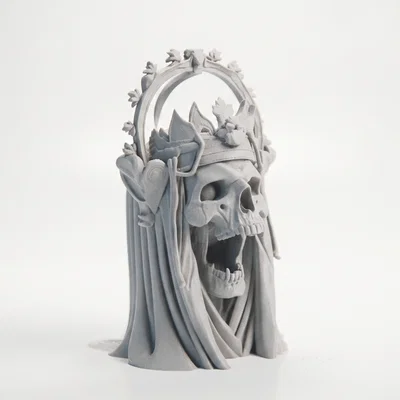 Tượng Đầu Lâu Đội Vương Miện Gothic - Mẫu In 3D Chi Tiết