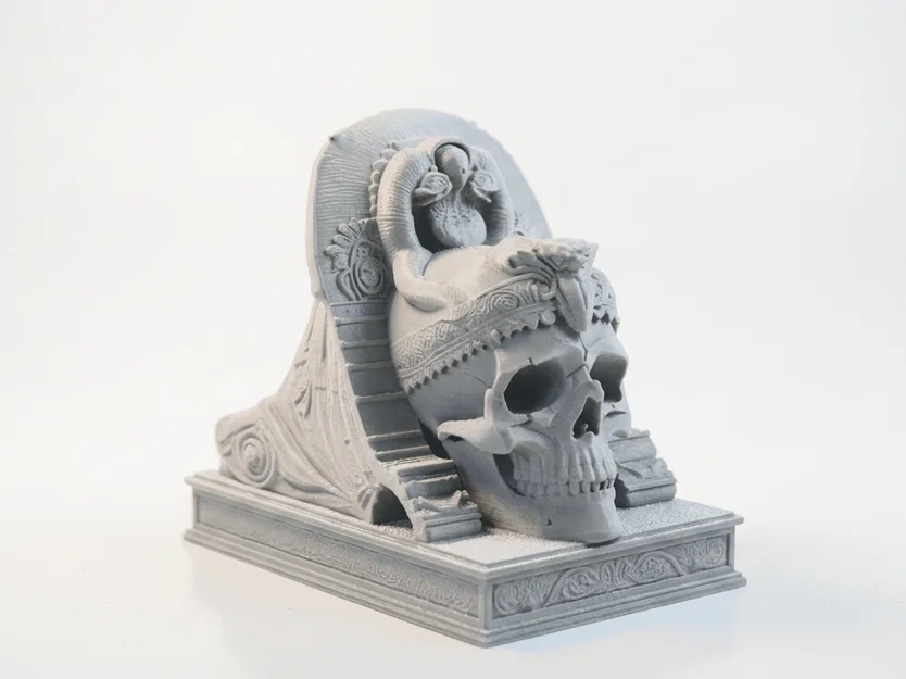Mô hình 3D điêu khắc hộp sọ Cleopatra phong cách Ai Cập - Image 2
